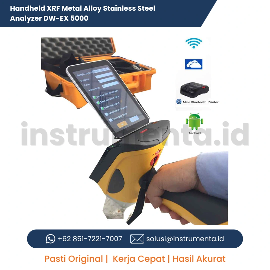 Distributor Resmi Handheld XRF Metal/Alloy/Stainless Steel Analyzer DW-EX 5000 Ready Stock